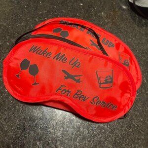First Class Sleeping Mask (Red w/ Blk Font II)